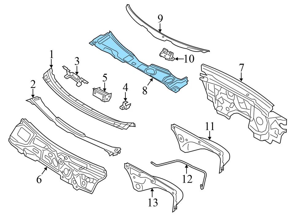 AUDI S6 2013-2015 - Cubierta de capó de bahía de motor cortafuegos 4G8819447D Foto 4 de 4