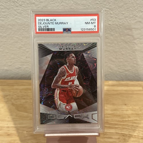 2023-24 Panini Black - Dejounte Murray #53 Silver /75 PSA 8