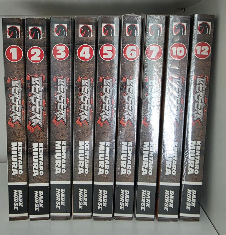 Berserk Manga Vol 1-7, Plus Vol 10 & 12 English (Mostly SEALED)
