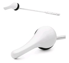 White Toilet Tank Lever Handle Easy Install Universal Fit Durable Design
