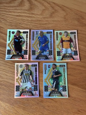 5 verschiedene 2013/14 Topps Match Attax SPFL Man of the Match Fußballkarten (a)