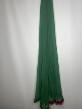 Green Sheer Dupatta Scarf 35x90 Indian Pakistani See Through Fabric Craft Upcycl