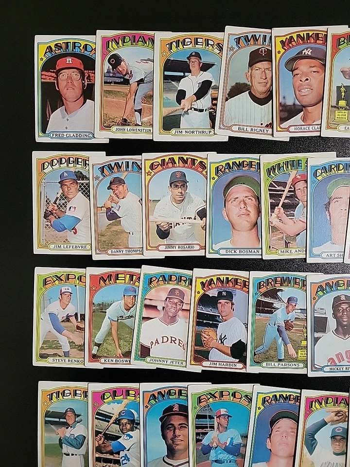 Lote de tarjetas de béisbol 1972 Topps - 50 diferentes - con Fred Gladding y más Foto 2 de 4