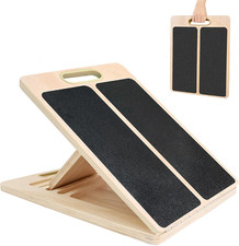 Slant Board Calf Stretching Adjustable Portable Wooden Stretcher Incline 380 Lbs