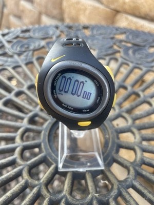 Nike Triax C6 Digital Watch Black Yellow 42mm Timer SM0014 Digital New Battery