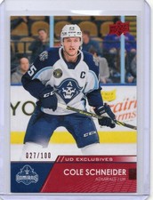 2021-22 Upper Deck AHL Exclusives #16 Cole Schneider /100 Milwaukee Admirals