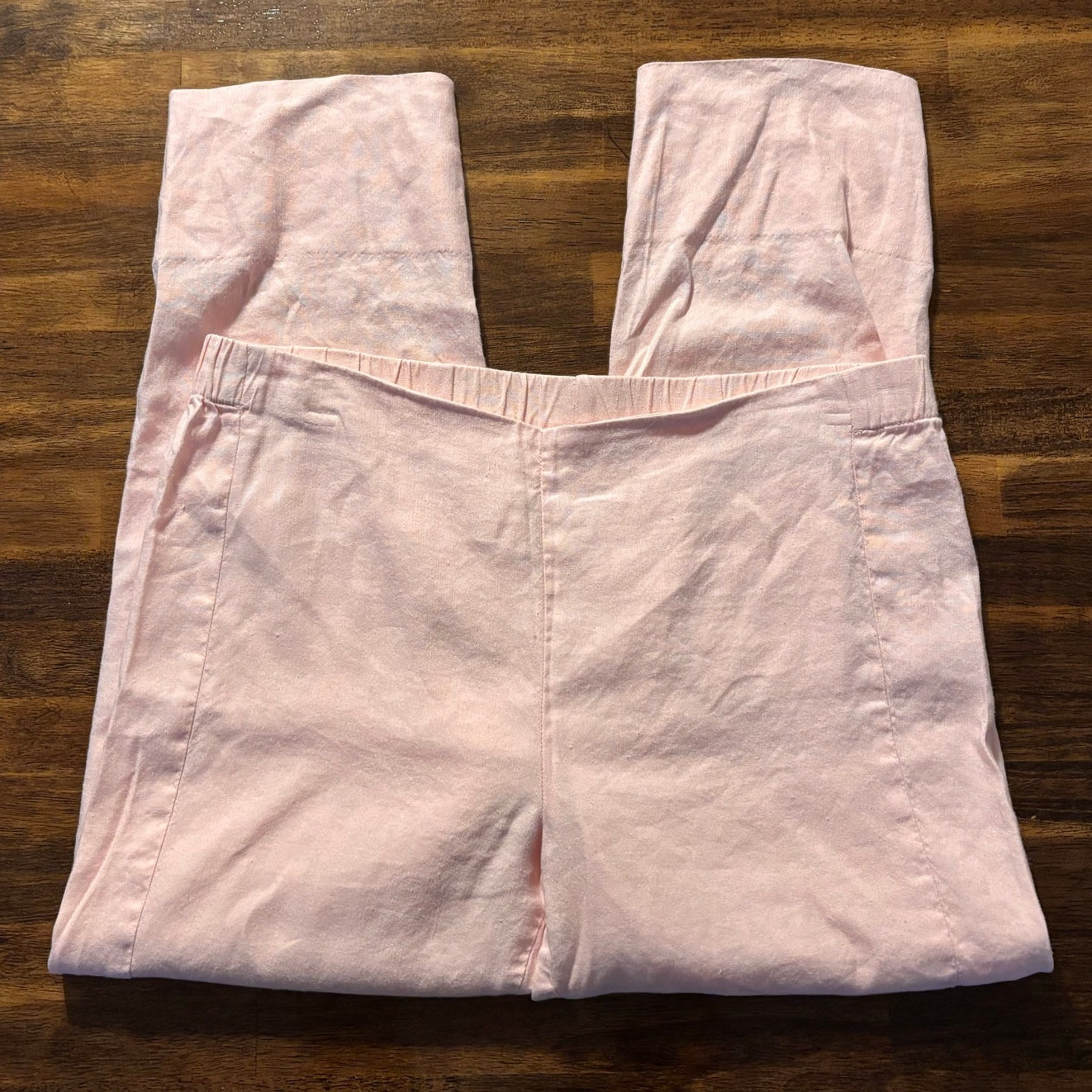 J. Jill Women’s Medium 33 x 25 Linen Stretch Pull On Pants Crop Ankle Lagenlook