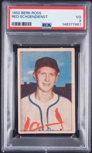 Red Schoendienst 1952 Berk Ross card