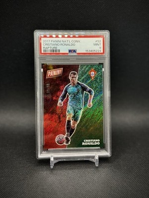 Cristiano Ronaldo 2017 Panini National Rapture Prizm /99 PSA 9 Mint Portugal