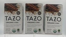 Lot of 3 TAZO Organic Chai Black Tea Bags Caffeinated tea, 48 Bags BB06/27