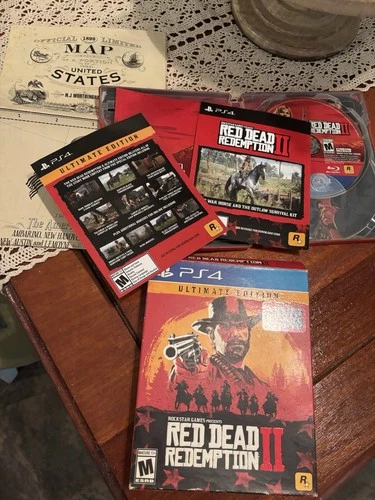 PS4 Ultimate Edition Red Dead Redemption 2 Steelbook Edition - PS4 Game + Map