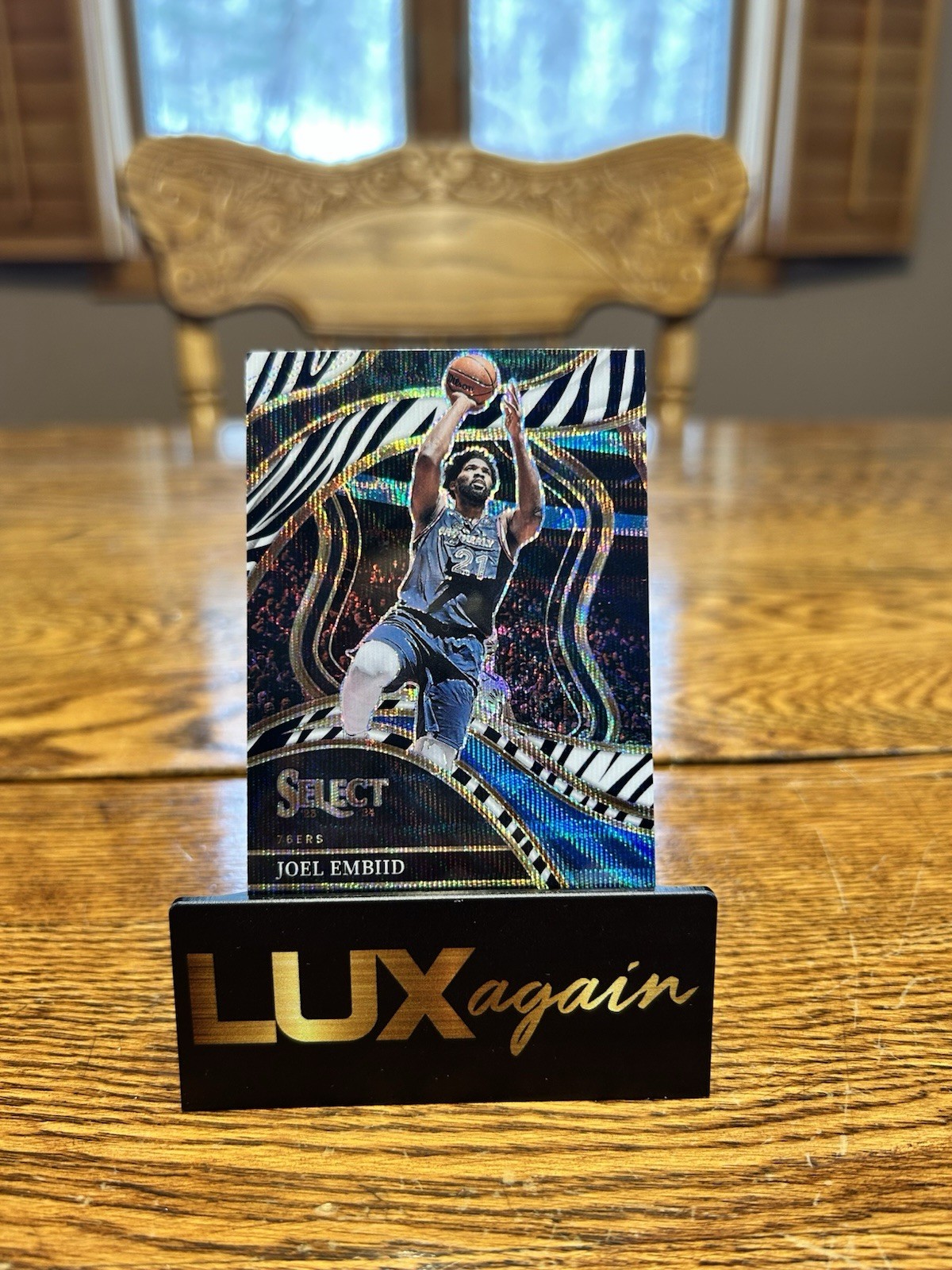 Joel Embiid 2023 Panini Select Zebra Courtside Prizm NBA 76ers