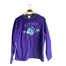 Vintage Disney Store Exclusive Size Medium Eeyore Purple Fleece Sweatshirt