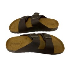 Dockers Men's Brown Slip On Adjustable Strap Leather Upper Sandals Size 13