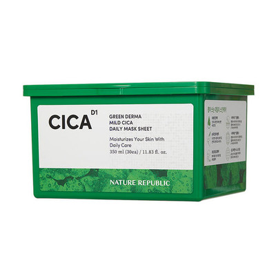 [NATURE REPUBLIC] Green Derma Mild Cica Daily Mask Sheet - 1pack (30pcs)