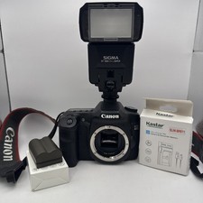Canon EOS 40D DSLR Camera Body Bundle Sigma EF-500 DG Flash Charger Battery