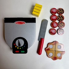 Rare, Discontinued Melissa and Doug Wooden Press  Serve Waffle Set
