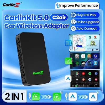 CarlinKit 5.0 2Air Wireless CarPlay & Android Auto Adapter Tragbarer Dongle