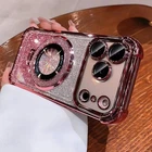 For iPhone 17 Pro Max 16 15 14 13 12 Shockproof Bling Mag Safe Case Lens Cover