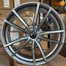 18" VW GOLF MK5/6/7/8 2005-2026 GUNMETAL GREY PRETORIA DESIGN 8J ALLOYS/SET OF 4