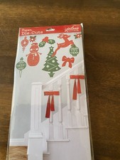 Retired Jolee's Boutique Christmas Paper Die Cuts Glitter Snowman Reindeer NOS