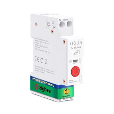 WLAN Smart Schalter Modul NOUS-D2Z 20A für DIN-Schiene TUYA ZigBee MQTT
