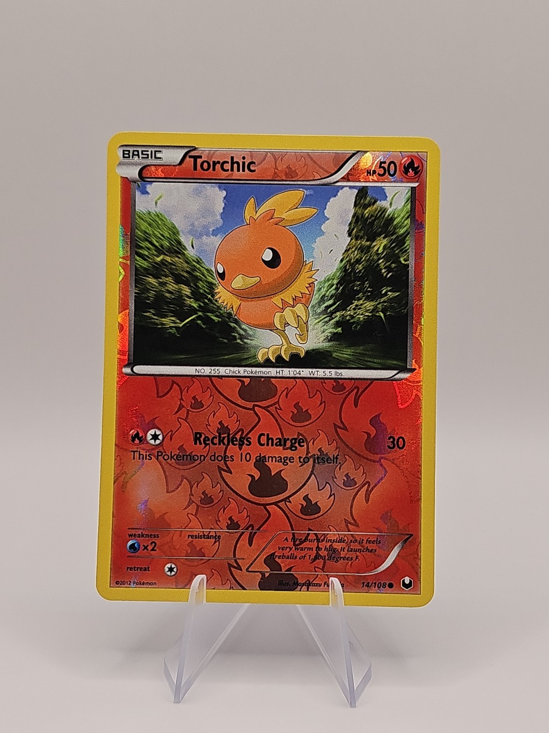 2012 POKEMON TORCHIC 14/108 DARK EXPLORERS- REVERSE HOLO- COMMON NM 