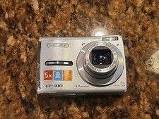 Olympus FE-310 Digital Camera 8.0MP 5x Zoom Works - Lens Cover Sticks