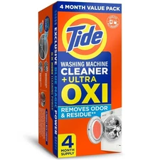 Washing Machine Cleaner Tablets with Oxi Action Odor Eliminator and Residue