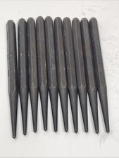 Lot of (10) SK Hand Tools 1/4” Center Punches, 3 3/4” Long, 6908, USA Made, New