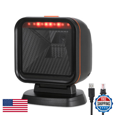 Obz 2D Desktop Barcode Scanner Omnidirectional Hands-Free Usb Barcode