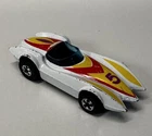 Vintage 1976 Hot Wheels Flying Colors Second Wind Mach White Blackwall Hong Kong