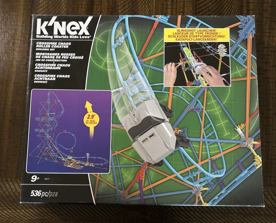 Juego de montaña rusa K'Nex Crossfire Chaos 536 piezas + K'nex Infinite Journey 347 piezas Foto 2 de 4