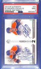 2013-14 SP Authentic Nail Yakupov Justin Schultz Auto Autograph PSA 9