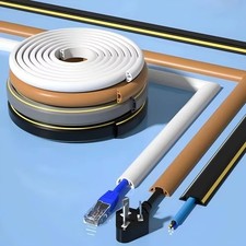 Floor Cable Cover – PVC Cord Protector Self Adhesive Wire Duct for Cable Managem