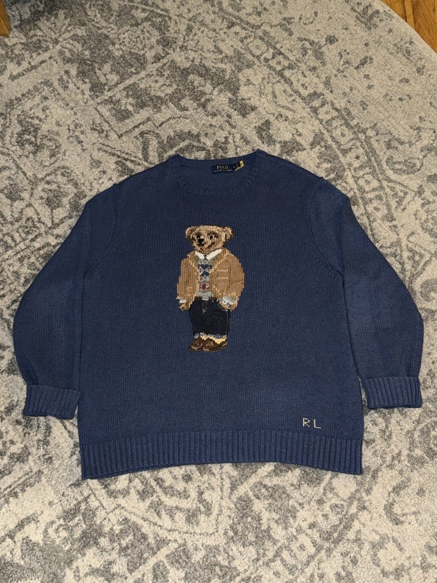 Lauren Palace Polo Skate Polo Bear Sweater Teddy Bear Polo X