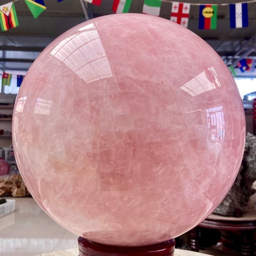 57.98LB Natural Crystal Pink Rose Chakra Quartz Sphere healing ball Specimen - Picture 6 of 16