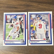Donruss Football 2 Card Lot Malik Nabers Graham Gano Giants 2025