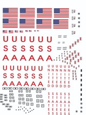 DECALS- Saturn Detail Set 100th Scale     (Waterslide)  Model Rocketry FULL PAGE