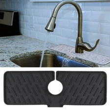 6"*17inch Silicone Faucet Mat Kitchen Sink Splash Guard Faucet Slip Drain Pad