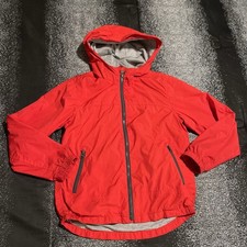 Unisex large Gap Kids Hooded JerseyLined Windbreaker Full Zip Jacket-pepper red