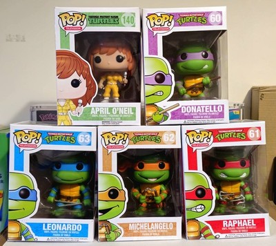 Funko Pop Teenage Mutant Ninja Turtles Television TMNT Set 5 Vinyls VAULTS!