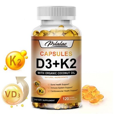 Vitamin D3 5000 IE + K2 MK7 200 Mcg   Knochengesundheit, Entzündungshemmend