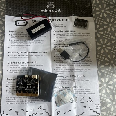 9 x BBC Micro:bit V1 Kits mit Platinen, USB Kabeln, Akkupacks - Class Kit