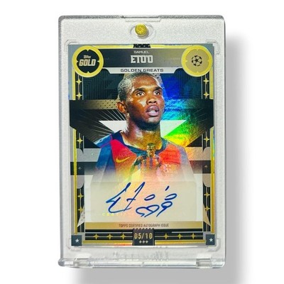 Samuel Eto'o /10 Auto Topps UCC Gold 2025/26 FC Barcelona Autograph No PSA