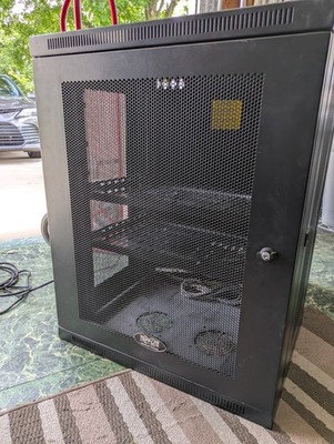Tripp Lite SRW15US 15U Wall Mount Rack Enclosure - Black USED
