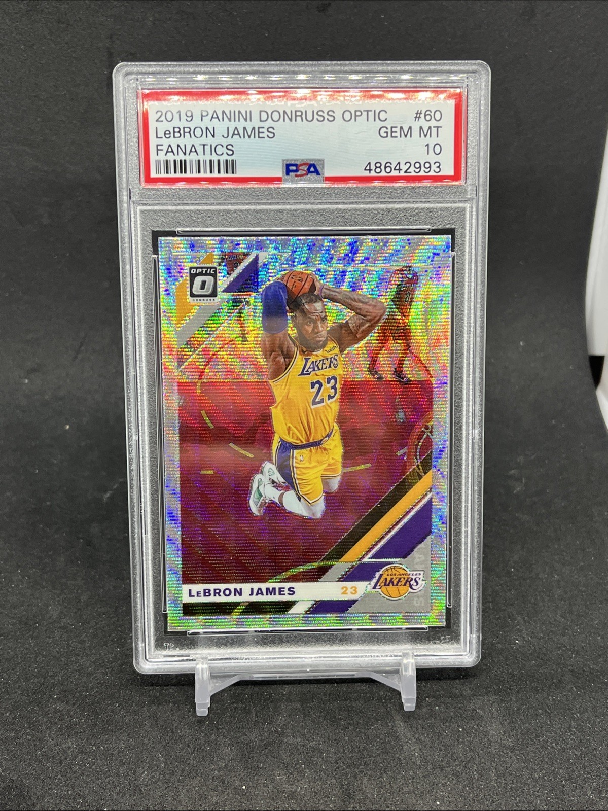 2019-20 Donruss Optic LeBron James Fanatics Silver Wave #60 Lakers PSA 10