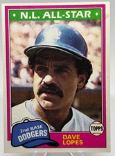 1981 Topps - Davey Lopes #50 Los Angeles Dodgers