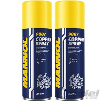 2x250 ml MANNOL COOPER SPRAY KUPFER SPRAY PASTE BREMSENSPRAY BREMSENREPARATUR