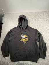 Minnesota Vikings Essential NFL Pullover Hoodie Men's Sz XL Gray Embroidered